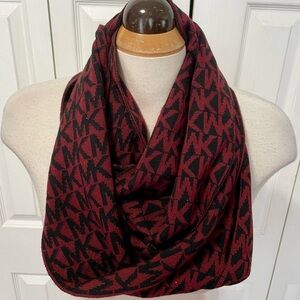 Michael Kors Logo Red and Black Women's Infinity Scarf